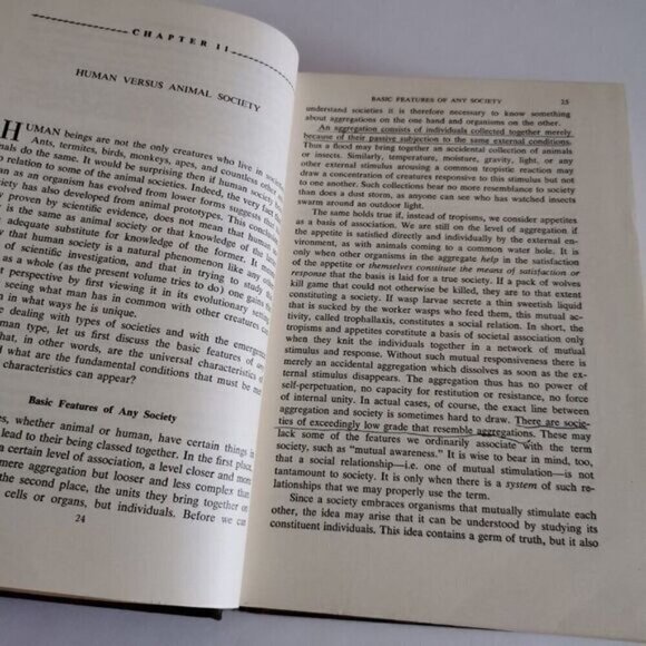 1959 Human Society Textbook by Kingsley Davis HANDWRITING, Anthropology Book Hum - Picture 7 of 9